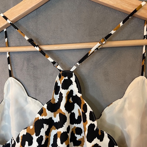 NWOT J Crew Factory Scalloped Cami Top in Leopard sz. 2 - Picture 5 of 5